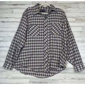 Vintage Dee Cee Plaid Work Shirt Men’s XL (READ) Button Up USA Made Cotton